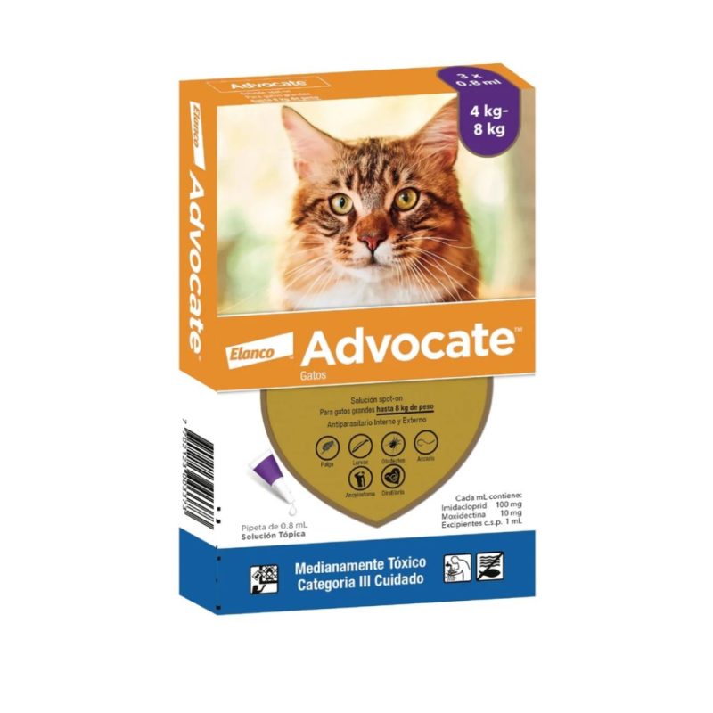 Advocate gato hasta 8 kg.