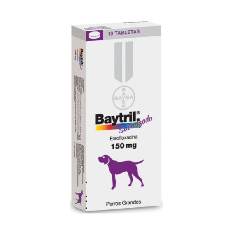 Baytril tabletas 150 mg c/tab - enrofloxacina