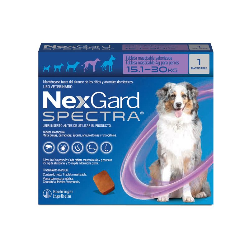 Nexgard Spectra 15,1 a 30 kg.