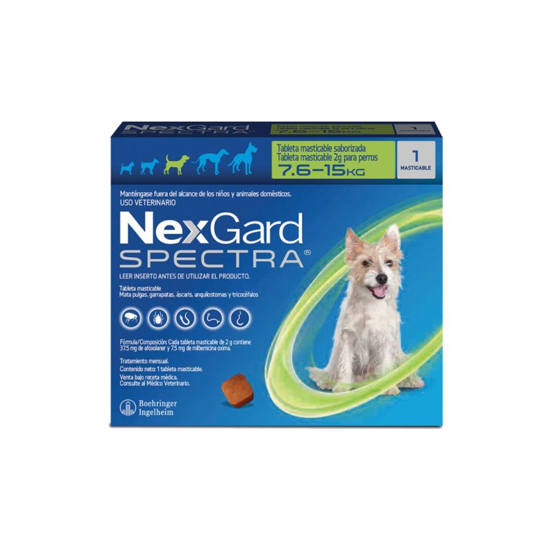 Nexgard Spectra 7,6 a 15 kg.