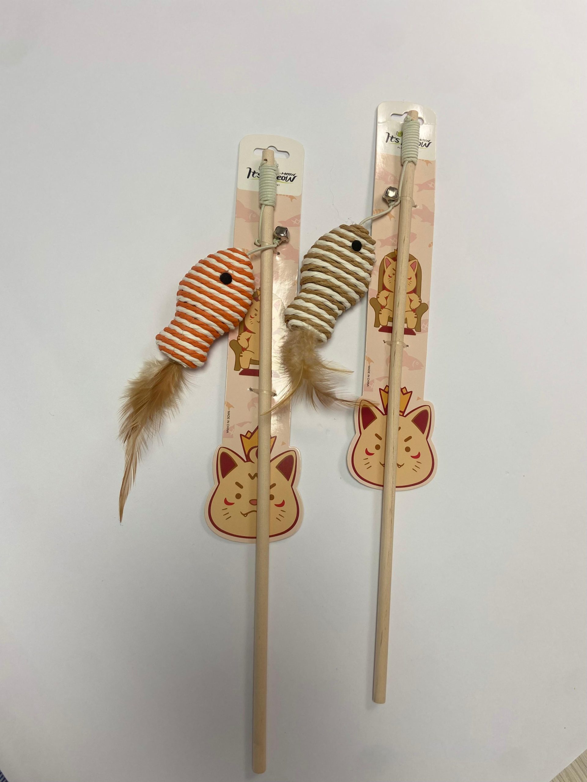 Caña de pescar para gato